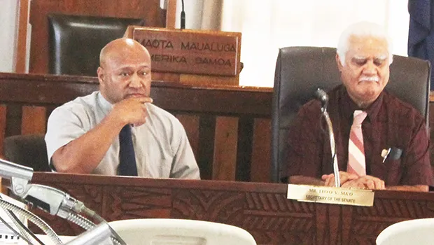 Office of Budget and Planning deputy director Aukuso Satia and Treasurer Ueligitone Tonumaipe’a