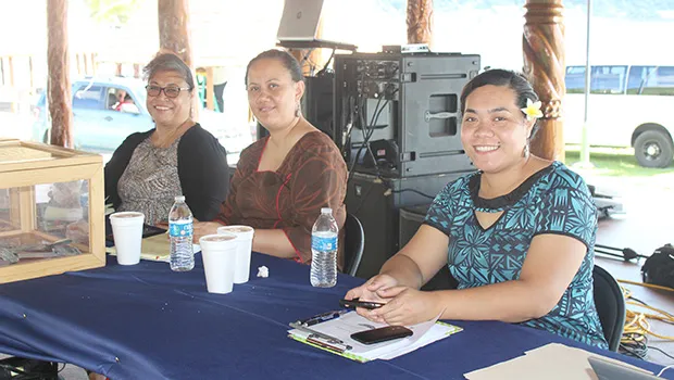 A trio of ASG personnel assigned to gather information and donations