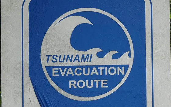Tsunami warning sign