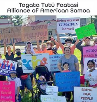 TTFAAS supporters with signs