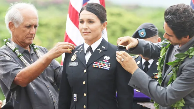Congresswoman Tulsi Gabbard during 2015 promotion ceremony