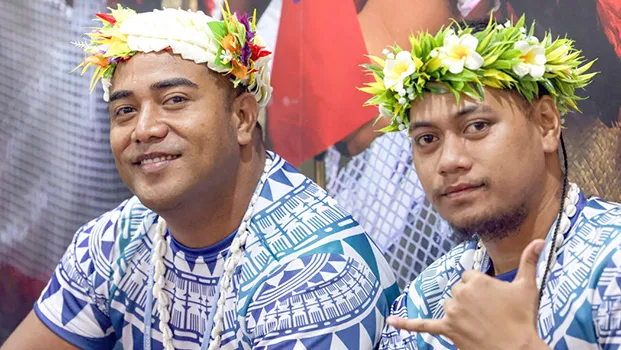 Attendees from Tuvalu pose