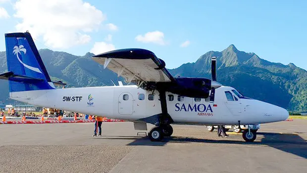 Samoa Airways Twin Otter at American Samoa's Tafuna International Airport.