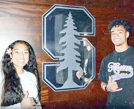 Brandy Atuatasi (left) and Ari Patu