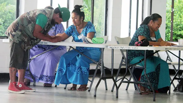 American Samoa voter, Ufi Fegaimaali’i