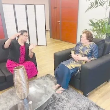 Congresswoman Aumua Amata and Seiuli Elisapeta Ponausuia 
