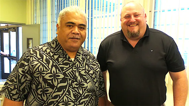Faletoa Ulufale and Robert Fenton