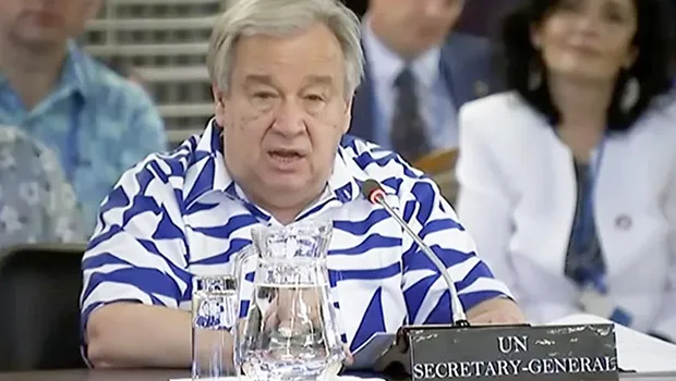 United Nations Secretary-General Antonio Guterres addresses the Pacific Islands Forum