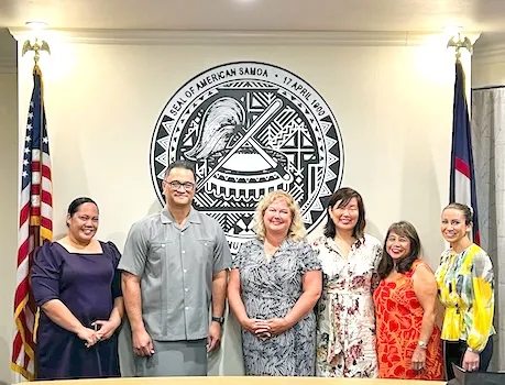 Lieutenant Governor La’apui Talauega E.V. Ale and others