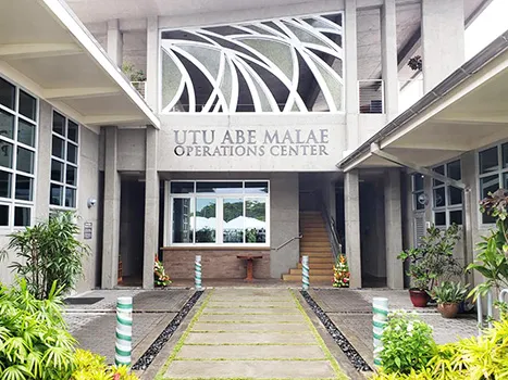 Pictured is the “Utu Abe Malae Operations Center” 