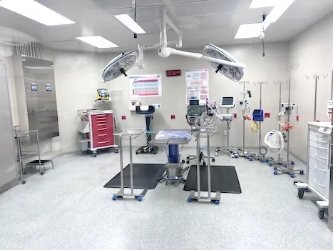 The new Veterinary Treatment Facility’s surgical suite