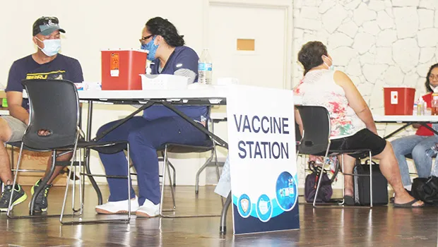 Sign in at vaccine site this past Friday
