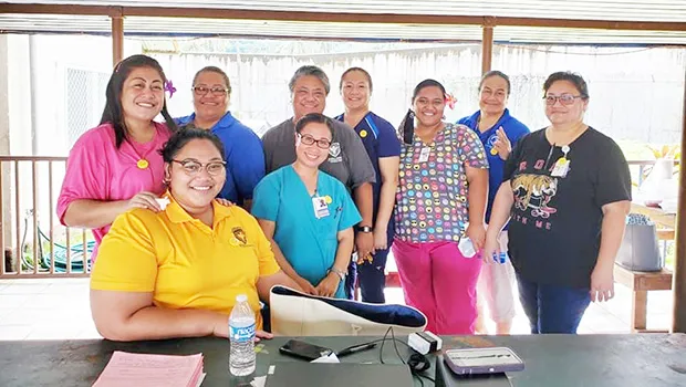 Medical personnel who are part of the COVID-19 Medical Team posing for a photo