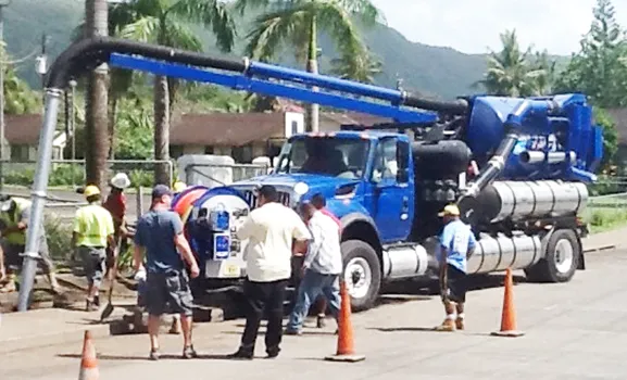 DPW vacuum truck when it was newly delivered in 2012.