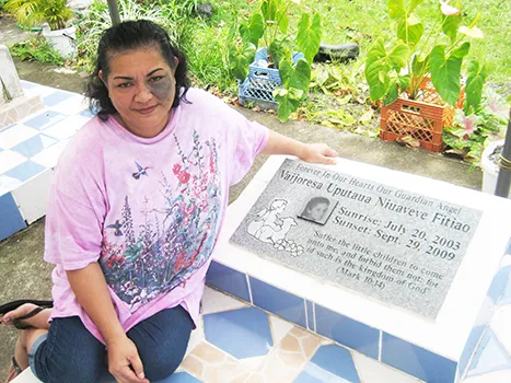 The gravesite of Vaijoresa Uputaua Niuaveve Fitiao