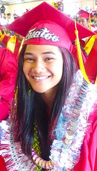Fagaitua High School class of 2018 Valedictorian, Selaina Johanna P. Tuatoo [photo: Leua Aiono Frost]