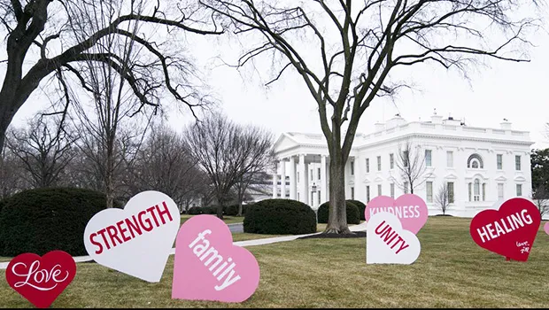Valentines on the White House lawn