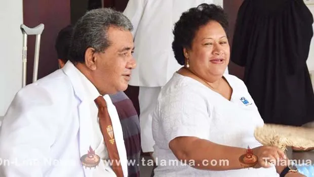 The General Secretary of the Congregational Christian Church, Reverend Vavatau Taufao and the CEO of the Ministry of Revenue, and Matafeo Avalisa Fautuaalii