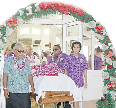 Mrs. Vera Ho Ching Annesley's casket
