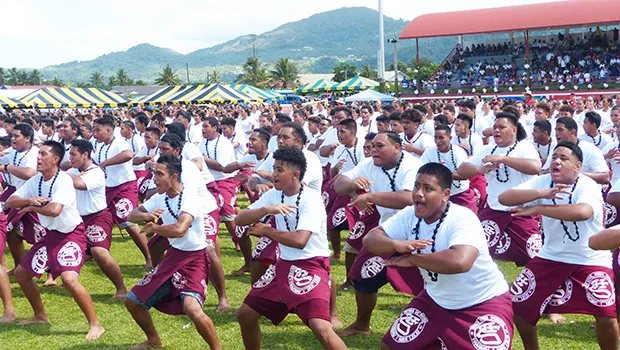 Tafuna High Shool entertaining at Flag Day 2019