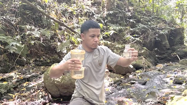 Water quality testing in Am Samoa National Park 