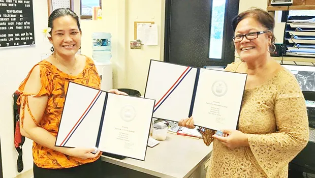 Elinor Lutu and Sina Solomona Tilo