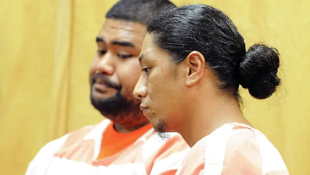 Lama Lauvao, right, and Wesley Samoa