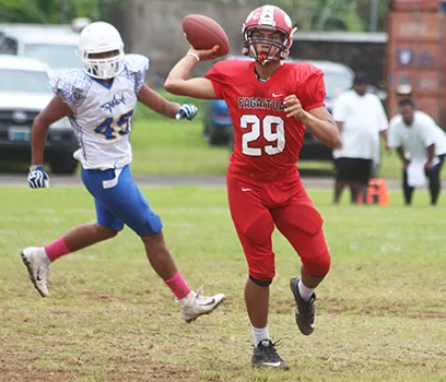 Faga’itua Vikings quarterback, LJ Apisala 
