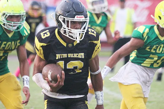 David Talaga storming out to the end zone