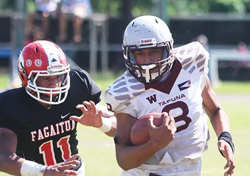 The ‘Sophomore’ quarterback for the Tafuna Warriors, Francisco Mauigoa