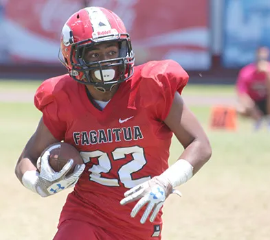 Joseph Umu breaking out to the open field