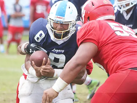 Samoana Sharks quarterback Anthony Feala