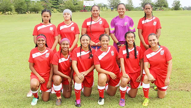 The American Samoa women’s national team pose