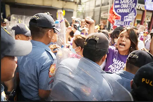 Women's Day protester in the Philippines