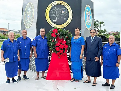 Participants in wreath-laying ceremonies