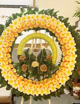 wreath with yellow flowers