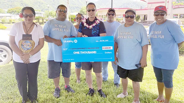Bluesky donates $1,000 check to Fijian community