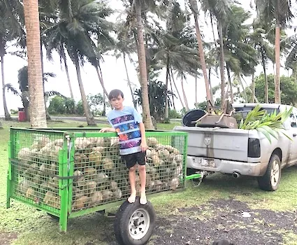 Young farmer Samule Snow