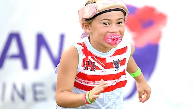 youth sports at UH football game