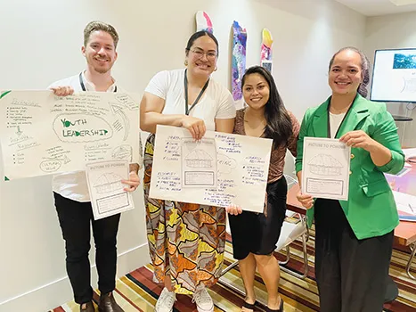 Suluai-Mahuka with workshop participants