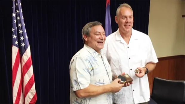 Sec. Ryan Zinke with Guam Governor Eddie Calvo